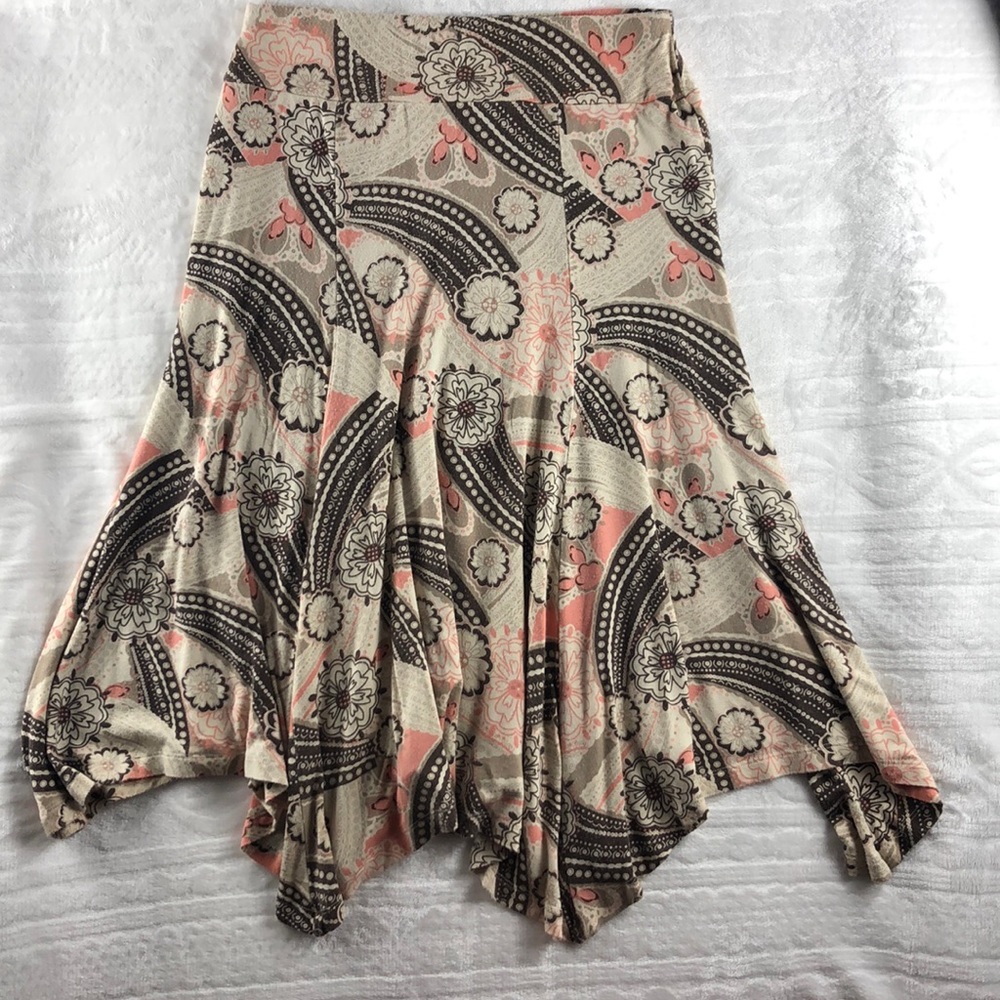 Ann Taylor Loft Sm Floral Asymmetrical Skirt